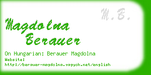 magdolna berauer business card